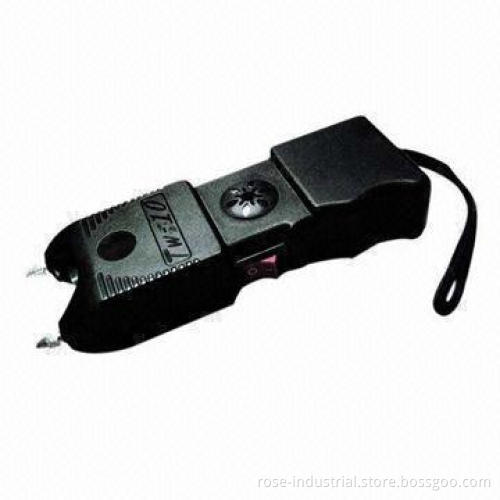 Stun gun with strong illumination, high voltage electric shock and police alarm